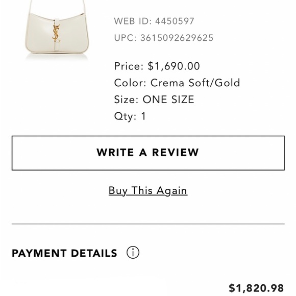 YSL Saint Laurent Le 5 à 7 Mini Hobo Bag - Picture 9 of 9